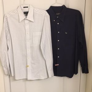 TWO EDDIE BAUER MEN’S DRESS SHIRTS-Bundled